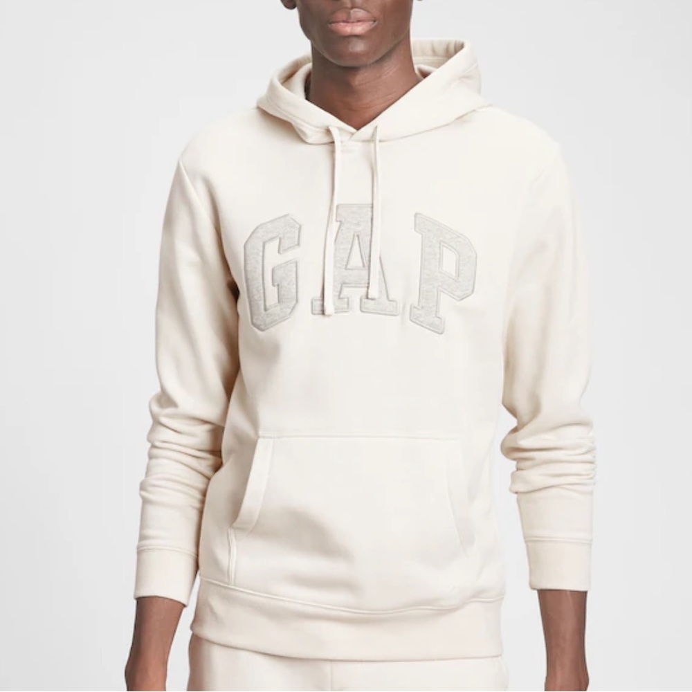 Gap fleece hoodie beige cream ivory color Brand new with tags